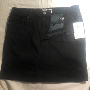 black jean mini skirt free people